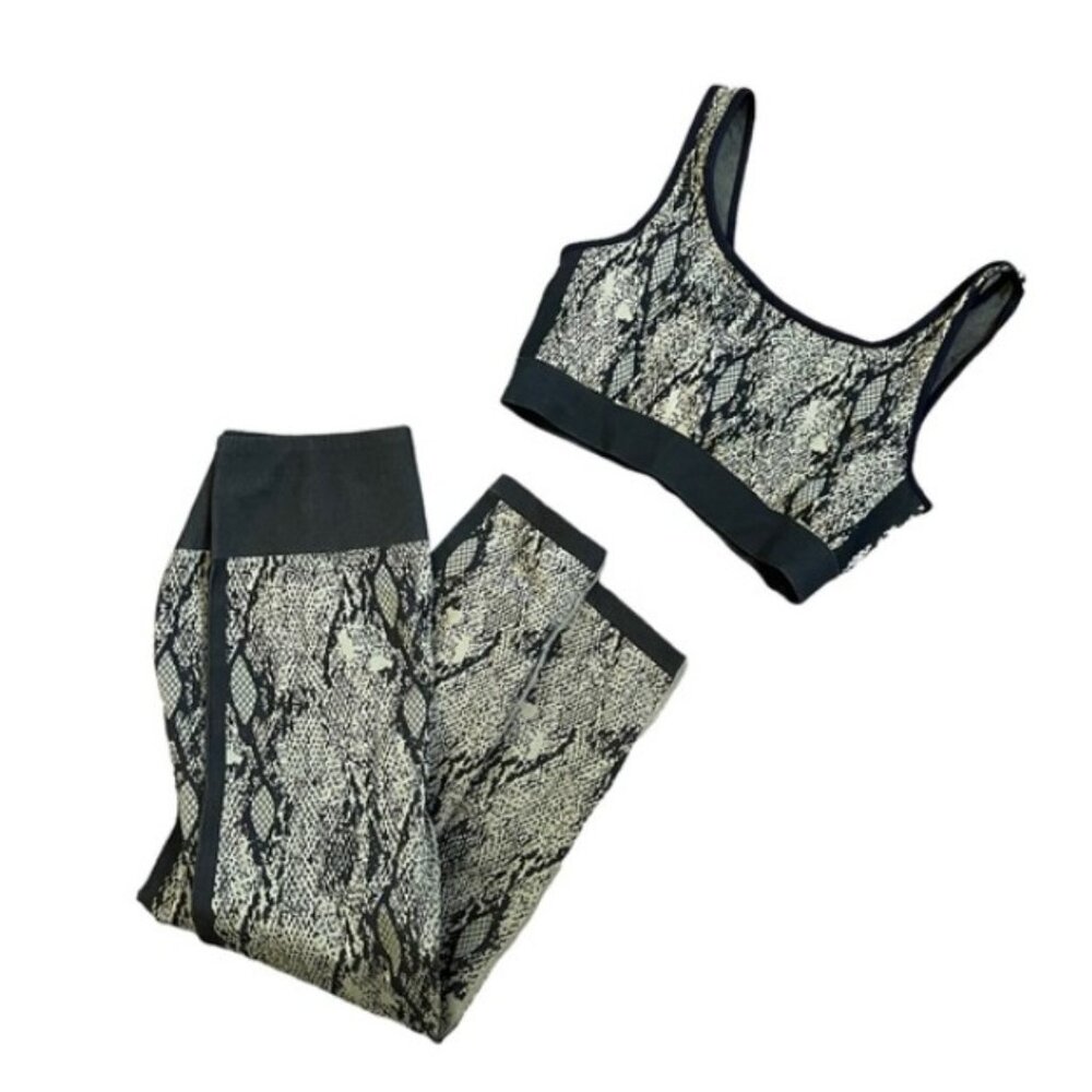 Fabletics Snake Print Sports Bra & Legging Set